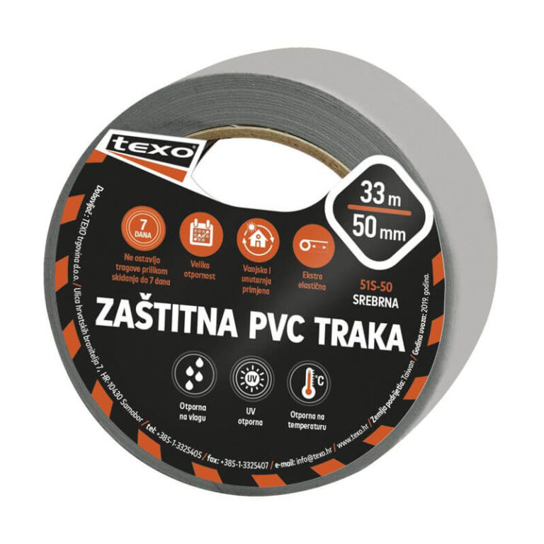 Pvc Traka Zaštitna PVC traka 50mmx33m srebrna | Z-profil prodaja d.o.o.