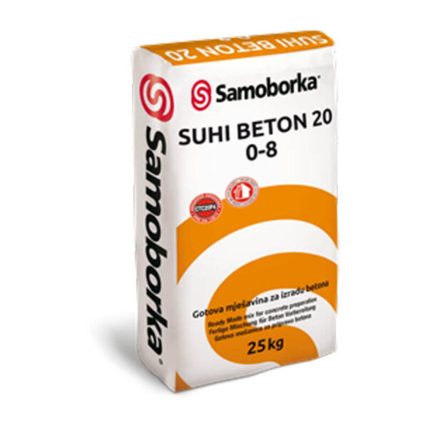 Suhi beton 20 0-8mm 25kg