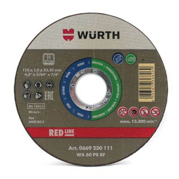 Rezna ploča za inox 115x1mm WÜRTH