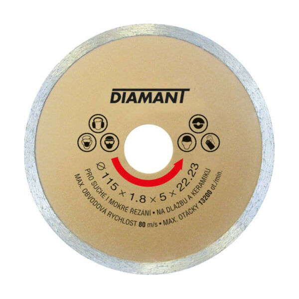 Dijamantna rezna ploča puna DIAMANT 115222mm